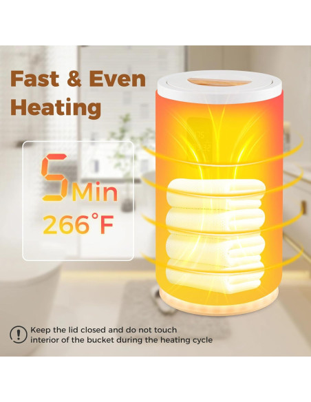 Calentador de Toallas COSTWAY 20L con Luz RGB y Temporizador