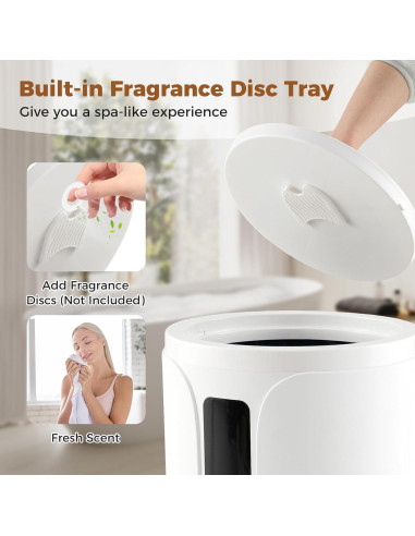 Calentador de Toallas COSTWAY 20L con Luz RGB y Temporizador