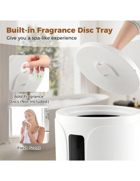 Calentador de Toallas COSTWAY 20L con Luz RGB y Temporizador