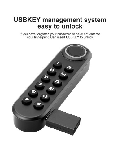 Cerradura de Gabinete MYPIN con Huella Dactilar y USB