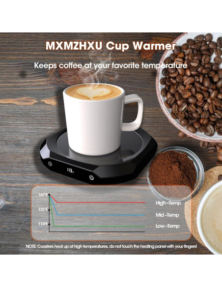 Calentador de Tazas Inteligente MXMZHXU 40W Negro con Temporizador