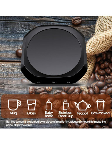 Calentador de Tazas Inteligente MXMZHXU 40W Negro con Temporizador