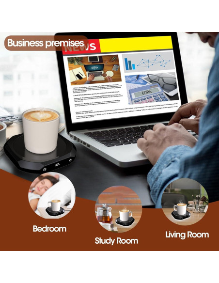 Calentador de Tazas Inteligente MXMZHXU 40W Negro con Temporizador