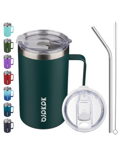 Taza de Café Aislada BJPKPK 740ml Acero Inoxidable Verde Militar