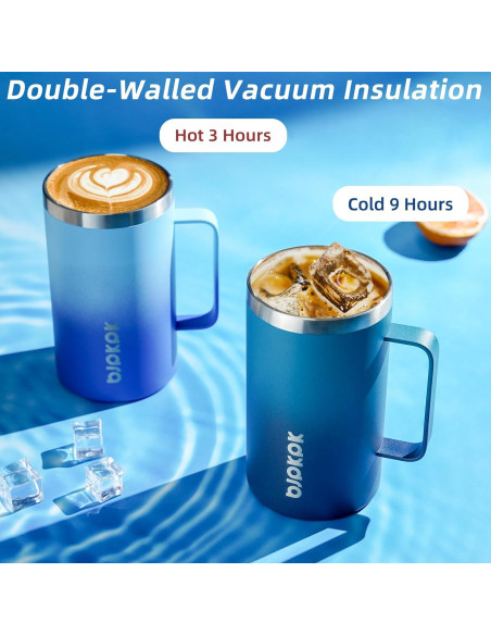 Taza de Café Aislada BJPKPK 740ml Acero Inoxidable Verde Militar