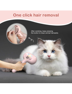 Cepillo de Vapor para Mascotas Akihatorii - Autolimpiante Rosa 2