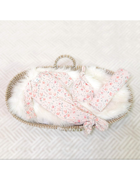 Conjunto Gown y Sombrero Aden + Anais para Bebés 0-3 Meses