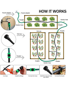 Sistema de Riego por Goteo Oscorna 15.24m + 7.62m Manguera 2
