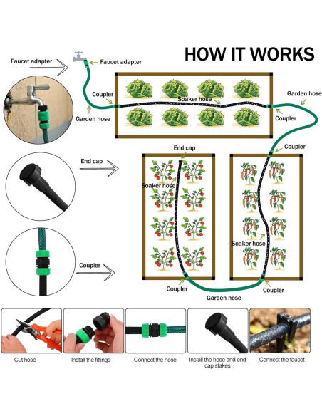 Sistema de Riego por Goteo Oscorna 15.24m + 7.62m Manguera