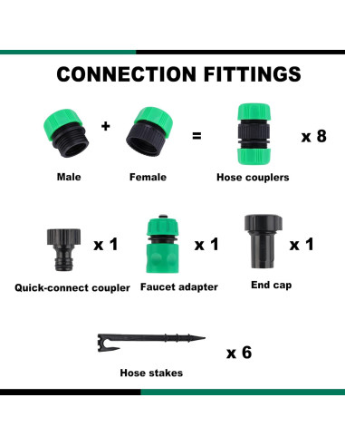 Sistema de Riego por Goteo Oscorna 15.24m + 7.62m Manguera