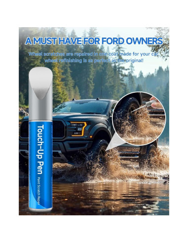 Lápiz de Pintura Reparación Arañazos Ruedas Ford Plata Cristal