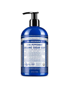 Jabón Orgánico Dr. Bronner's Menta 340 g - Vegano y Sostenible