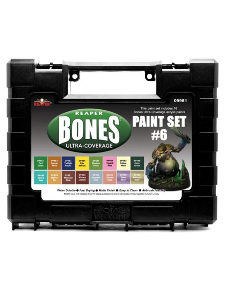Set de Pintura Acrílica Reaper 09981 - Cobertura Ultra Huesos 16 Colores