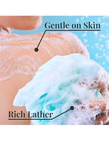 Esponja de Baño Loofah Premium 3 Pack 60g - Suave y Colorida