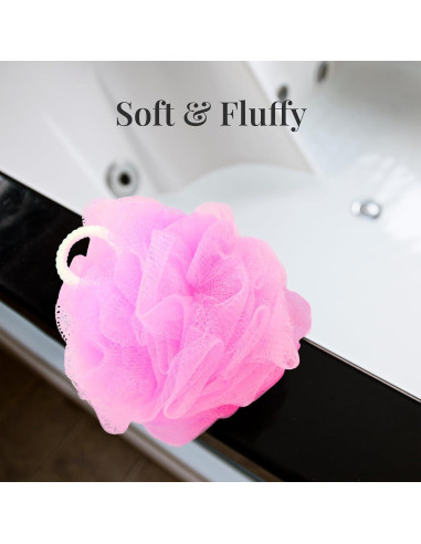 Esponja de Baño Loofah Premium 3 Pack 60g - Suave y Colorida