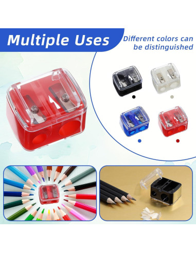 5 Piezas Sacapuntas Doble Uso Tyqour para Lápices de Maquillaje