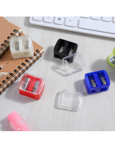 5 Piezas Sacapuntas Doble Uso Tyqour para Lápices de Maquillaje