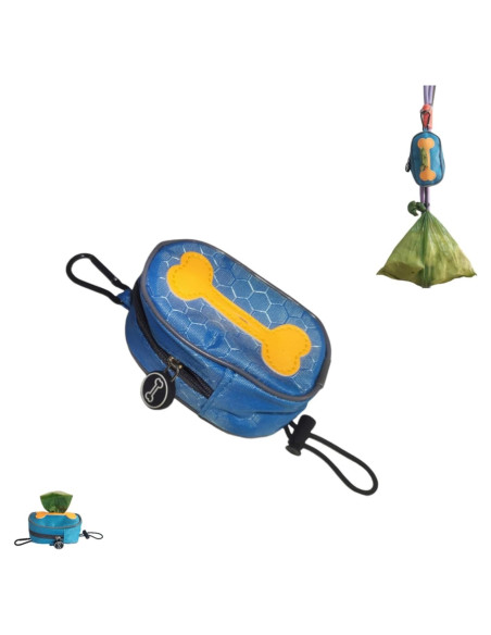 Soporte para bolsas de excremento de perro DOOMANLOAD Azul