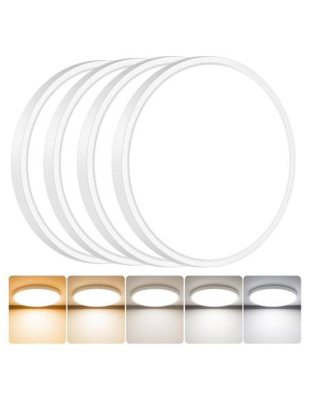 Luz de Techo LED Slochi 4 Pack 15W 1500LM 1.78cm Blanco