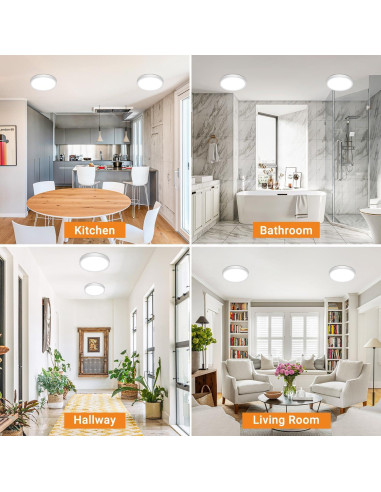 Luz de Techo LED Slochi 4 Pack 15W 1500LM 1.78cm Blanco