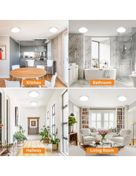 Luz de Techo LED Slochi 4 Pack 15W 1500LM 1.78cm Blanco