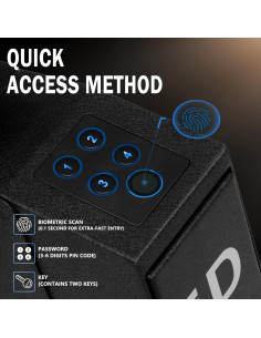 Caja Fuerte Biométrica Urban Deco para Pistolas con Acceso Rápido 2