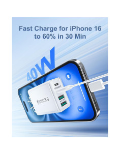 Cargador USB C 40W BECHAGE 2-Pack 4 Puertos Carga Rápida 2