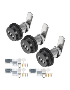 Cerradura de Combinación Kitmose para Gabinete 3 Paquete 30mm
