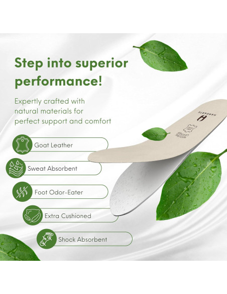 Plantillas Ortopédicas de Cuero Handarte | 100% Piel de Cabra | Anti Olor