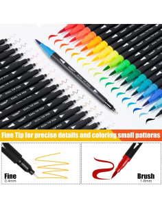 Marcadores de Doble Punta TANMIT 36 Colores para Arte 2