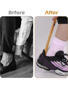 Cuerno de Zapato de Madera Boxwood 33 cm - 2 Pcs Unisex 2