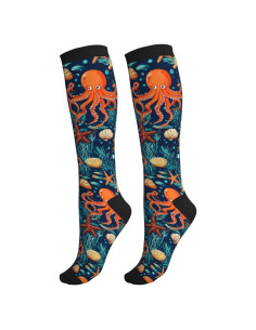 Calcetines de Compresión Unisex 15-20mmHg Soporte para Pantorrilla