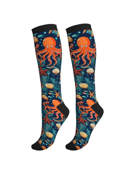 Calcetines de Compresión Unisex 15-20mmHg Soporte para Pantorrilla