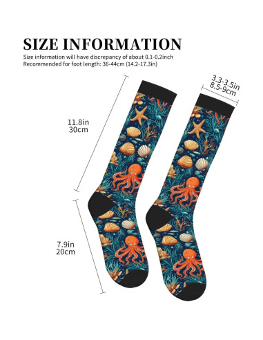 Calcetines de Compresión Unisex 15-20mmHg Soporte para Pantorrilla