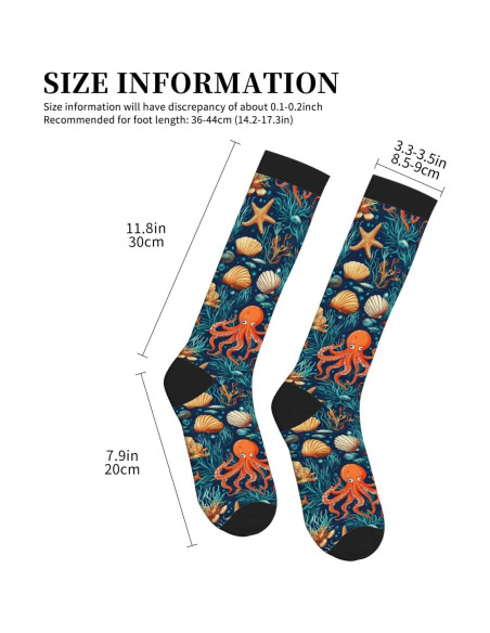 Calcetines de Compresión Unisex 15-20mmHg Soporte para Pantorrilla