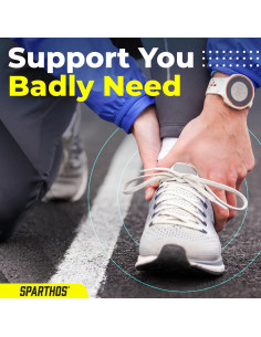 Férula de Tobillo Sparthos Ajustable - Soporte para Lesiones - Gris Grande 2