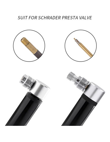 Bomba de Bicicleta Portátil Sanung 120PSI Válvula Schrader y Presta