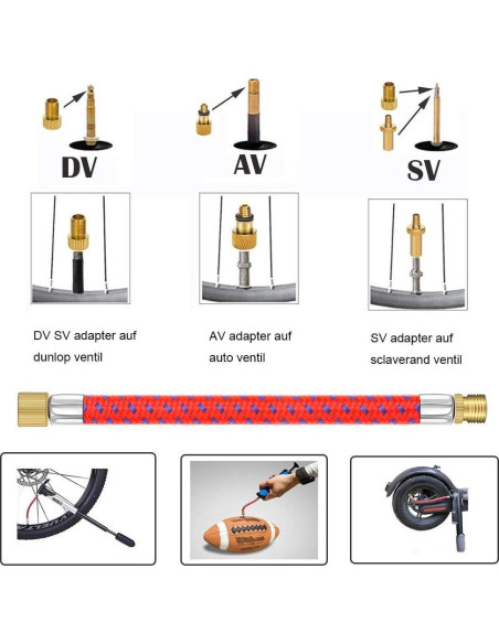 21 Adaptadores de Válvula de Bronce Mamakoi para Bicicleta