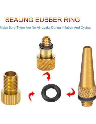 21 Adaptadores de Válvula de Bronce Mamakoi para Bicicleta