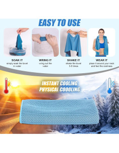 Paquete de 4 Toallas Refrigerantes Yaozoon para Gimnasio 101.6x30.5cm 2
