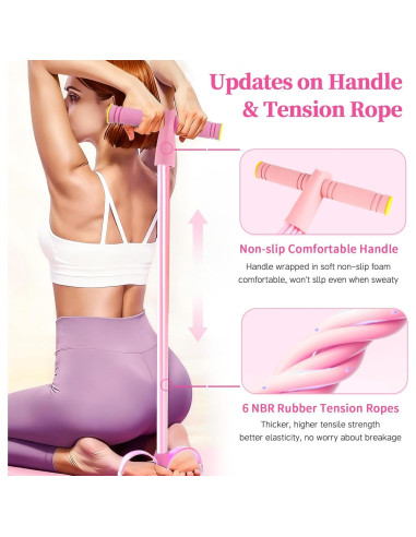 Bandas de Resistencia Spechance con Pedal y Mangos - 6 Tubos