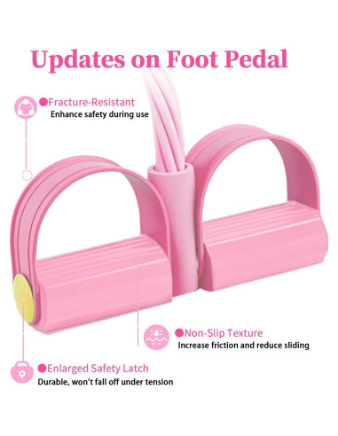 Bandas de Resistencia Spechance con Pedal y Mangos - 6 Tubos