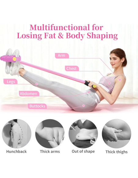 Bandas de Resistencia Spechance con Pedal y Mangos - 6 Tubos