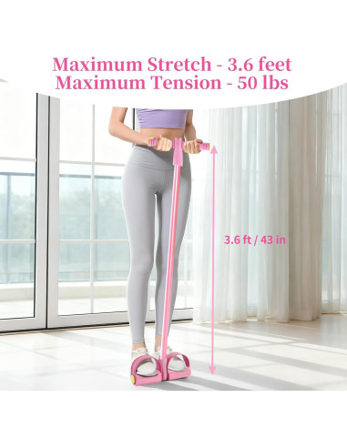 Bandas de Resistencia Spechance con Pedal y Mangos - 6 Tubos