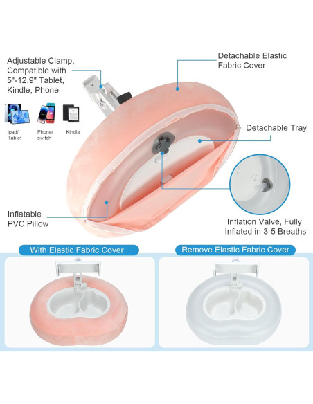 Soporte Inflable para Tablet y Kindle CYUGM con Bandejas Dobles