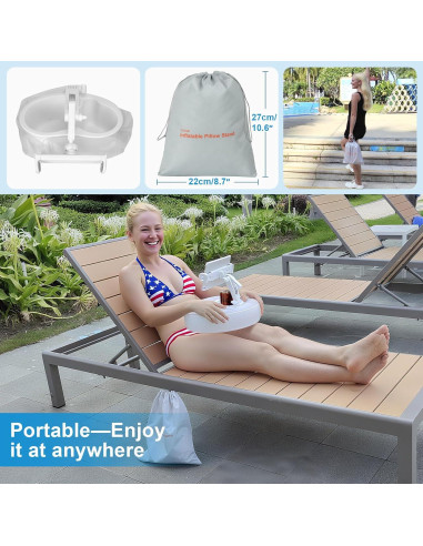 Soporte Inflable para Tablet y Kindle CYUGM con Bandejas Dobles