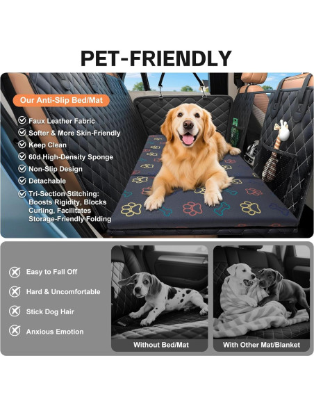 Protector de Asiento para Perros Pawvitality Gris 129.5x59.7cm