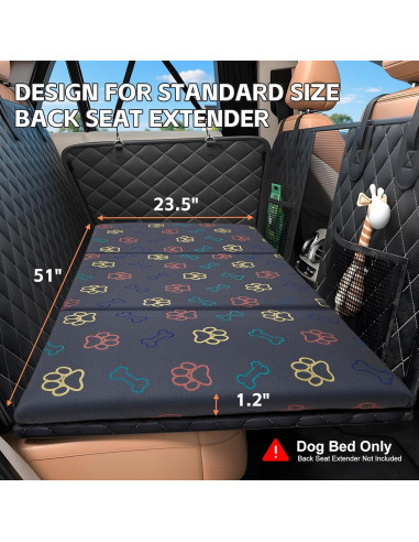 Protector de Asiento para Perros Pawvitality Gris 129.5x59.7cm