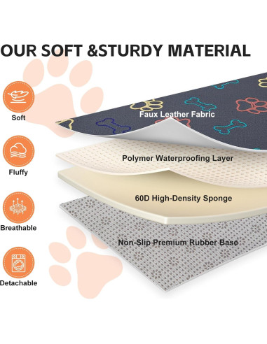 Protector de Asiento para Perros Pawvitality Gris 129.5x59.7cm