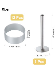 Set de 13 Cortadores de Galletas uxcell de Aluminio Antiadherente 2
